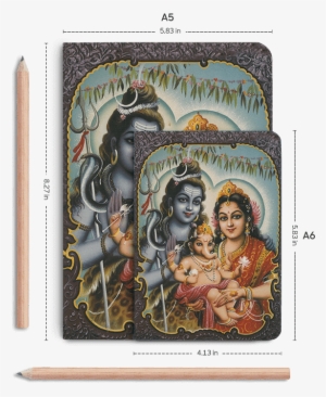 Dailyobjects Indian Mythology Baby Ganesh A6 Notebook - Shiva And Shakti #2497237