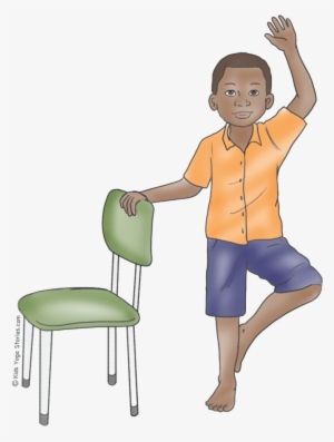 5 Winter Yoga Poses Using A Chair - Tree Pose Yoga Clipart #2497307