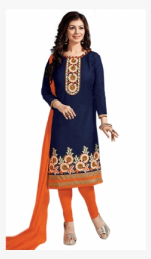 Clip Art Free Cotton Kameez Archives Nazara Fashion - Navy Blue And Orange Salwar #2498157