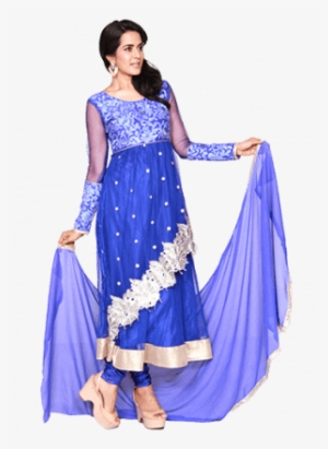 Elizabeth Blue Semi-stitched Designer - Chennai #2498215