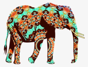 Animal Elephant Zoo Zoo Animals Wild Natur - Colorful Elephant Tribal And Pop Fu Shower Curtain #2498623