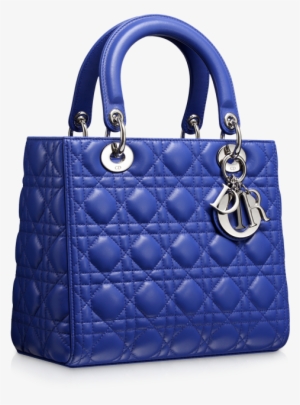 Royal Blue Leather 'lady Dior' Bag - Red Bag Png Transparent #2499457