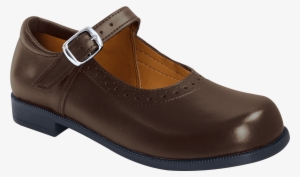 Sara Brown Buckle Leather School Shoe - Toughees Buckle Girls Leather School Shoe Black #2499781