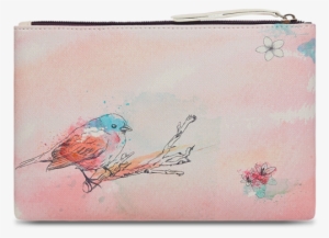 Watercolor Bird Small Zip Pouch - Wallet #2499892