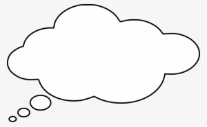 Cloud Thinking Thought - Thought Bubble With Black Background #250001