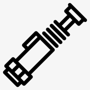 Luke Skywalker Lightsaber Vector - Lightsaber Black And White #250408