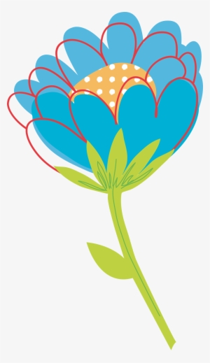 Blue Flower Clipart Big Flower - Flower Vector Png Png #251221