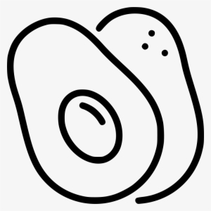 Avocado Svg Png Icon Free Download - Black And White Avocado Svg #251592