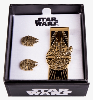 Millennium Falcon Tie Clip And Cuff-link Set - Best Of Star Wars Insider By Titan Comics #251639