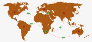 Find A Travel Agent Or A Tour Operator - World Map Plain Blue #251961