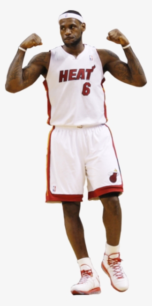 New Lebron James Full Body No Floor Miami Heat - Lebron James Heat Png #252325