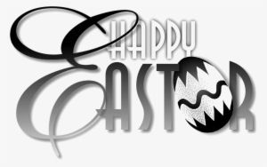 Happy Easter Png Download Image - Easter Black And White #252845