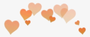 Arancione Orange Heart Overlay Png Edit Tumblr - Heart On Head Png #253026