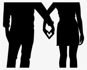 Couple Heart Hands Silhouette Icons Png Free - Couple Silhouette Holding Hands Png #253236