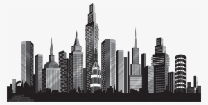 Banner Free Cityscape Silhouette Png Clip Art Image - Cityscape Clipart #253495