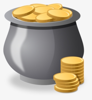 Free Pot Of Gold Coins Clip Art - Money Pot Clipart #253684