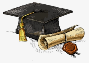 Hand Drawn Doctor Hat Graduation Element - Desenho Chapeu De Formatura #253798