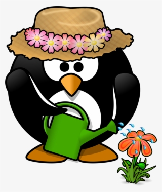 Spring Clipart Penguin - Penguin Gardening #254158