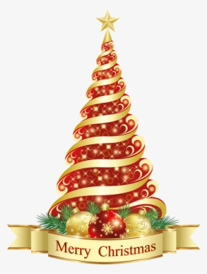 Merry Christmas Red Tree Clipart Gallery Yopriceville - Merry Xmas And Happy New Year 2018 #254279