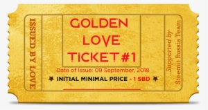 Golden Love Ticket - Label #254473