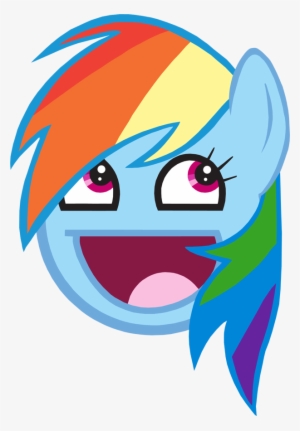 Rainbow Dash Awesome Face - Rainbow Dash Troll Face #254736