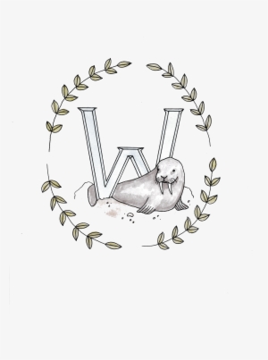 Alphabet Art Print Hand Painted Watercolour Design - Porcelain #255481