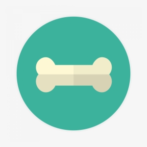 Bone In The Center Of A Blue Circle - Icon #255724