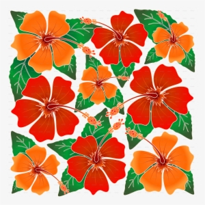 Hibiscus Batik Pattern-png 5000 - Batik #255797
