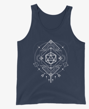 Minimalist D20 Dice Sacred Symbols Unisex Rpg Tank - Dungeons And Dragons Minimalist #256046