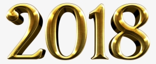 2018 Happy New Year Transparent Png - Новый Год 2018 Надпись Png #256633