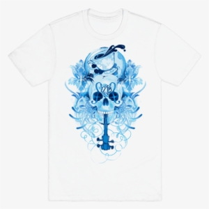221b Watercolor Sherlock Skull Mens T-shirt - Mass Effect Krogan T Shirt #256715