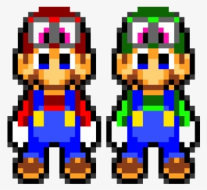 8 Bit Mario And Luigi Sprites On Scratch - Pixel Art Mario - Free ...