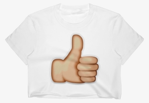Emoji Crop Top T-shirt - Sign Language #257498