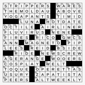 1110-18 Ny Times Crossword 10 Nov 18, Saturday - Crossword #257881