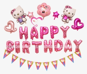 Hello Kitty Happy Birthday Balloons Png - Party #258262