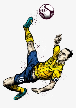 The World According To Zlatan - Ibrahimovic Bicycle Kick Cartoon #259509
