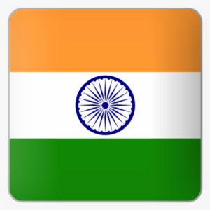 Free Icons Png - India Flag Icon Square #2502955