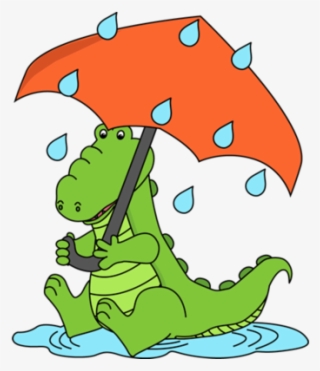 Alligator Sitting In The Rain - Rain Clip Art Free #2503769