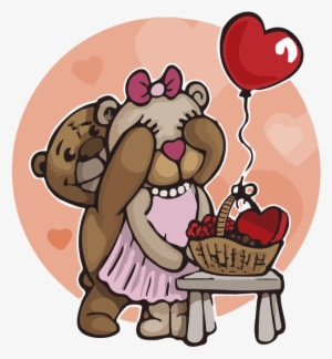 Romantic Clipart Valentines Day Teddy Bear - Teddy Bear Love Type #2504626