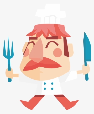 Chef Cook Cartoon Illustration - Drawing #2504954