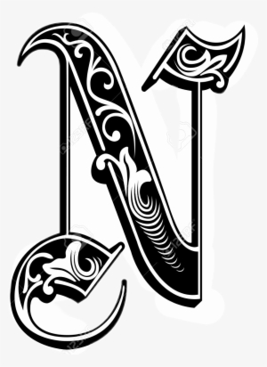 Report Abuse - Garnished Gothic Style Font Letter N #2505197