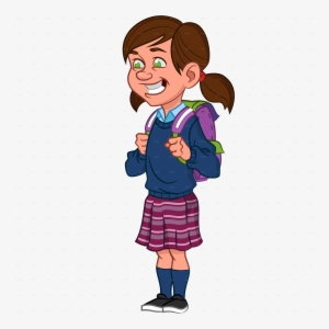 School Girl Clip Art - School Girl Png Clipart #2507610