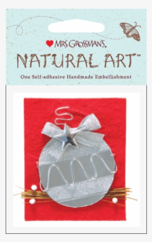 Silver Ornament, Stickers, Mrs - Mrs. Grossman's Natural Art-three White Flowers #2508135