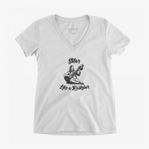 Sitar Like A Rockstar V-neck - T-shirt #2509669