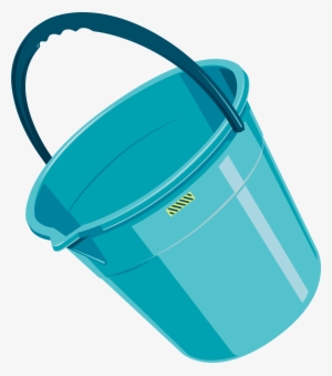 Blue Bucket Plastic Cartoon - Cartoon Bucket #2510080