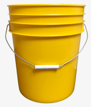5 Gallon Round Plastic Bucket Yellow - Yellow Bucket #2510112