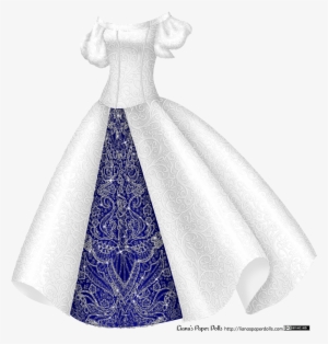 Graphic Transparent Stock Drawing Robes Princess Dress - Silver And White Princess Dress #2510840
