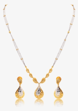 Beautiful Golden Raindrops Chain Set - Beautiful Golden Jewellery Sets #2511848