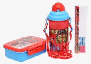 Unisex Doraemon Tiffin Box, Water Bottle And Stationary - Tiffin & Water Bottle #2512879
