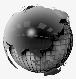 World Globe Earth - Globo Terrestre Bianco E Nero Png #2513231